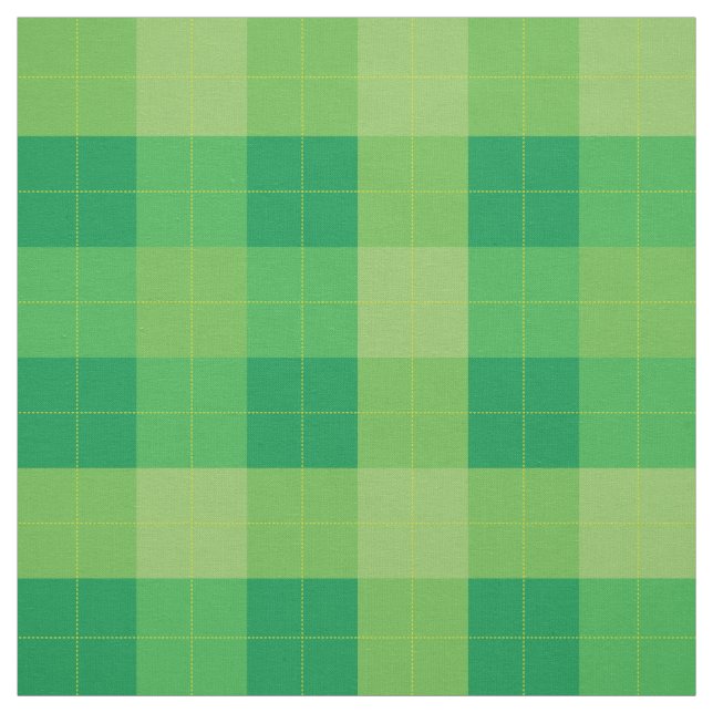 Tissu Tons verts Plaid Motif géométrique (Échantillon)
