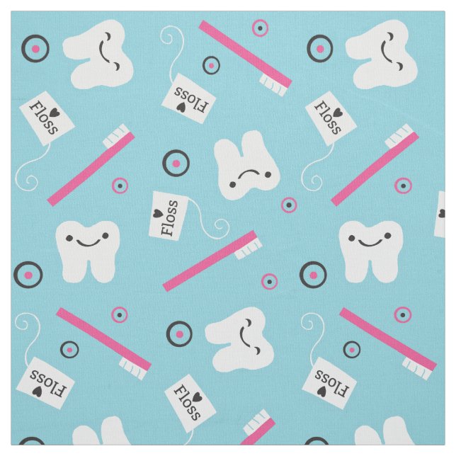 Tissu Tooth Toss in Blue (Échantillon)