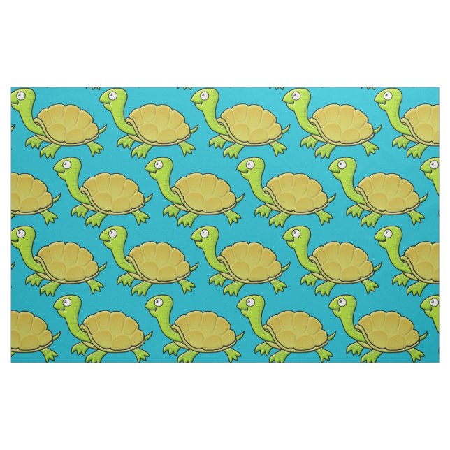 Tissu Tortue caricaturale (Fat Quarter)