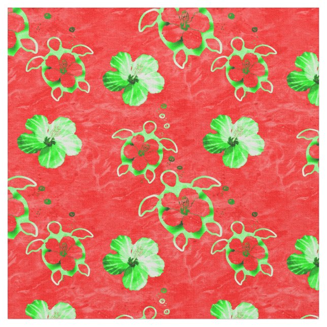 Tissu Tortues hawaïennes de Honu de vacances (Fermer)