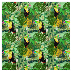 Tissu Toucan dans la forêt tropicale verte d'Amazonie