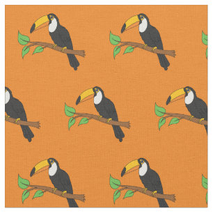 Tissu Toucans mignons oiseaux