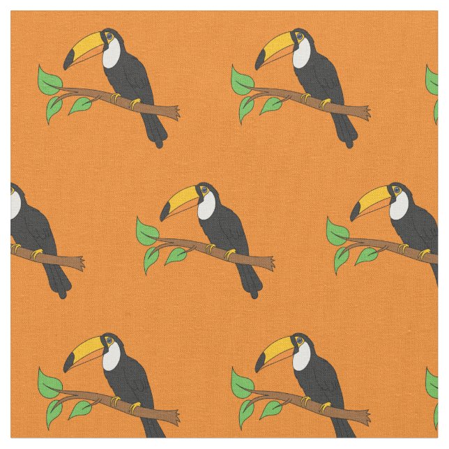 Tissu Toucans mignons oiseaux (Fermer)