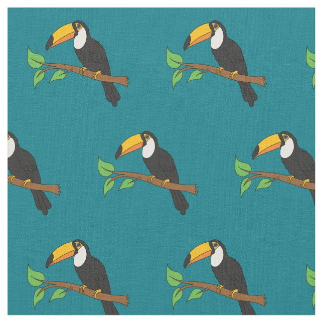 Tissu Toucans Oiseaux Mignons (Fermer)