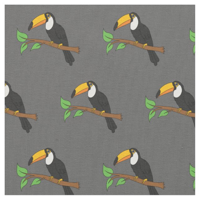 Tissu Toucans Oiseaux Mignons (Fermer)