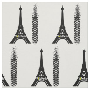 Tissu Tour de Velo Paris Bike Eiffel