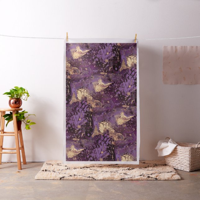 Tissu tourbillon d'encre d'or iris : (In Situ)