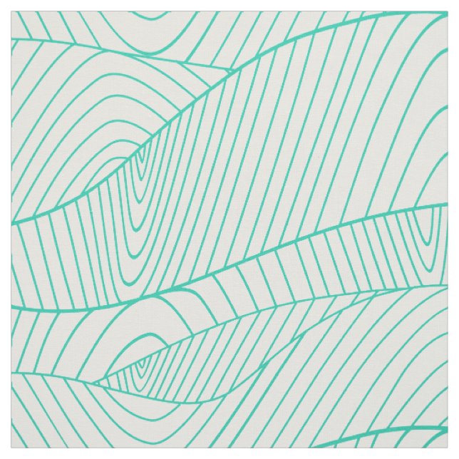 Tissu Tourbillons Abstraits modernes à la menthe vert (Échantillon)