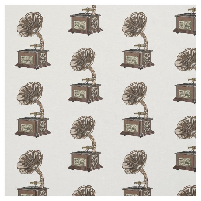 Tissu Tourne-disque dessin animé (Échantillon)