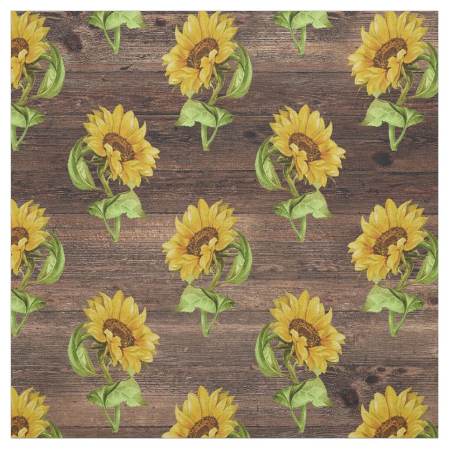 Tissu Tournesol russe sur bois (Échantillon)