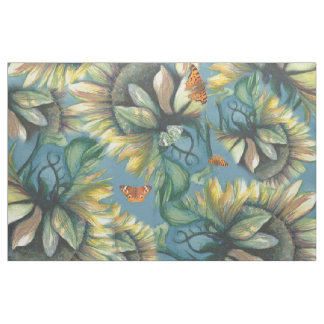 Tissu Tournesols et papillons