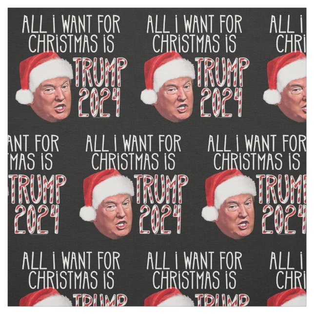 Tissu Tout ce que je veux pour Noël est Donald Trump 202 (Échantillon)