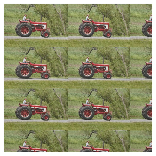 Tissu Tracteur rouge (Échantillon)