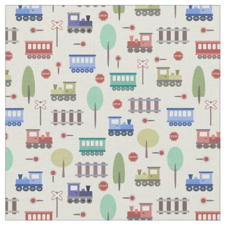 Tissu Train et chemin de fer
