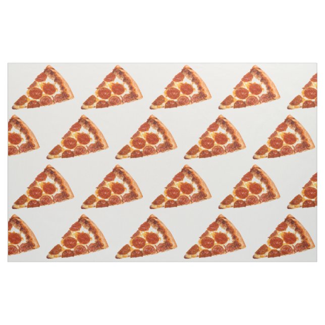 Tissu Tranche de pizza pepperoni classique de SlipperyJo (Yard)