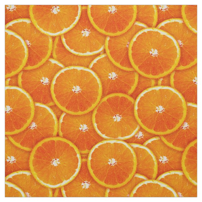 Tissu Tranches de mandarine (Échantillon)