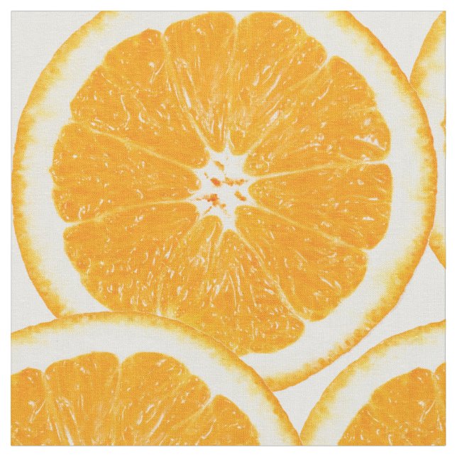 Tissu Tranches d'orange d'agrume d'été (Fermer)