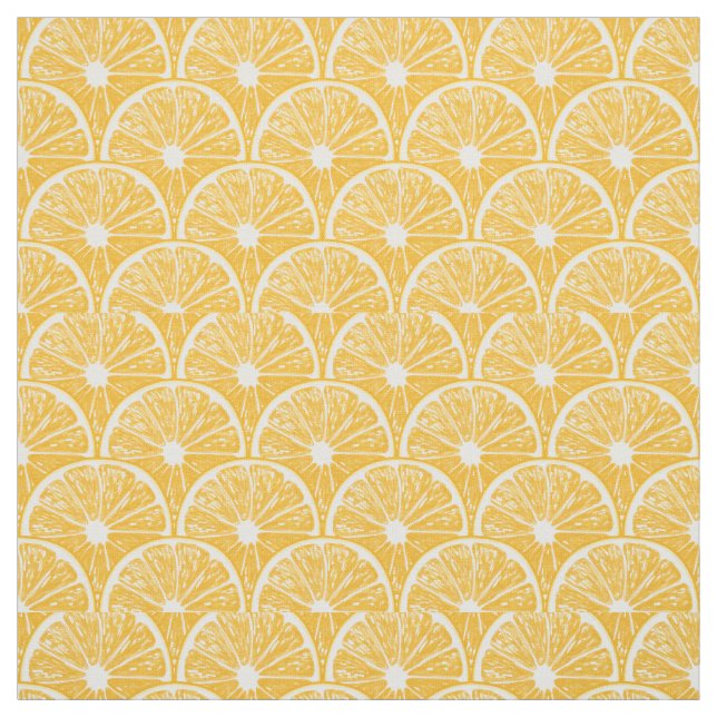 Tissu Tranches orange, motif de fruits tropicaux (Échantillon)