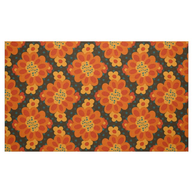 Tissu transparent vintage rétro couleur chaude (Fat Quarter)
