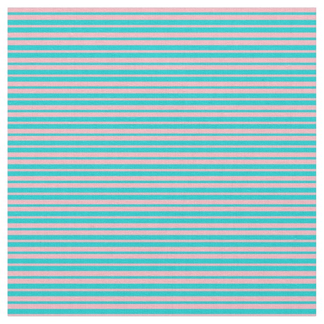 Tissu Trappe Turquoise foncé et rose clair (Fermer)