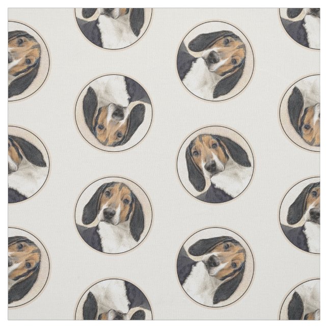 Tissu Treeing Walker Coonhound Peinture Chien Art origin (Échantillon)