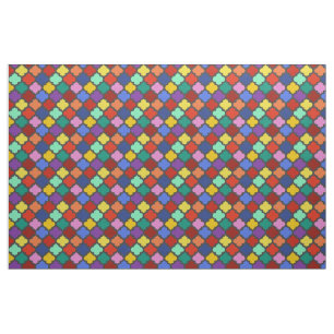 Tissu Treillis coloré de trellis de Quatrefoil assez