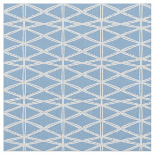 Tissu Treillis diamant contemporain moderne triangle ble