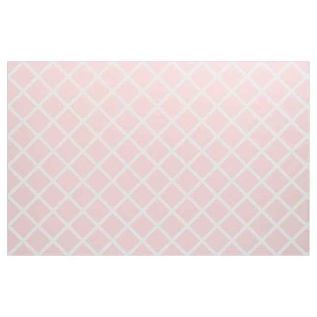 Tissu Trellis blanc sur des roses pâles (Fat Quarter)