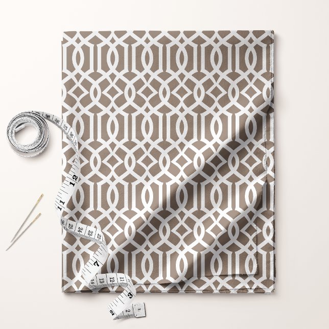 Tissu Trellis en treillis marron chic mocha (Créateur téléchargé)