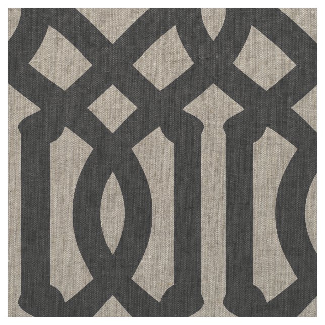 Tissu Trellis Gris Charbon Grande échelle (Échantillon)