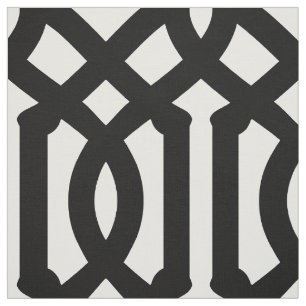 Tissu Trellis noir et blanc Grande échelle