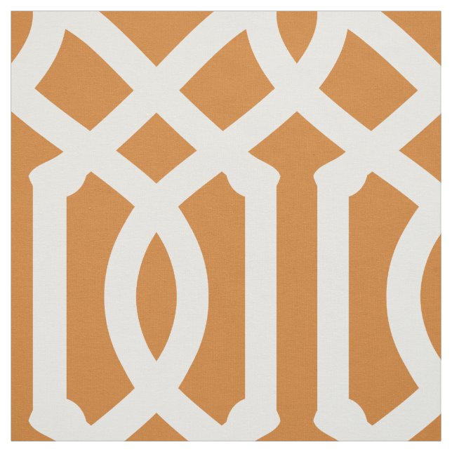 Tissu Trellis orange brûlés Grande échelle (Échantillon)