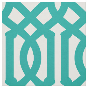 Tissu Trellis turquoise Grande échelle