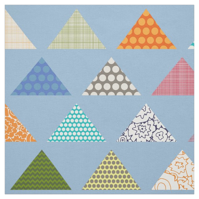 Tissu Triangle bleu mer (Échantillon)