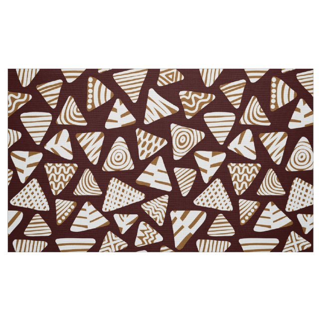 Tissu Triangles 240121 - Tons de chocolat (Fat Quarter)