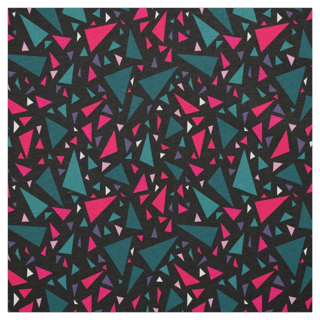 Tissu Triangles bleu écarlate couleurs sur arrière - pla (Échantillon)