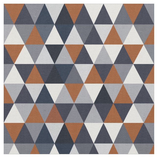 Tissu Triangles de marine et de rouille I (Fermer)