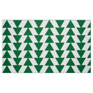 Tissu Triangles d'encre - Vert de forêt sur blanc
