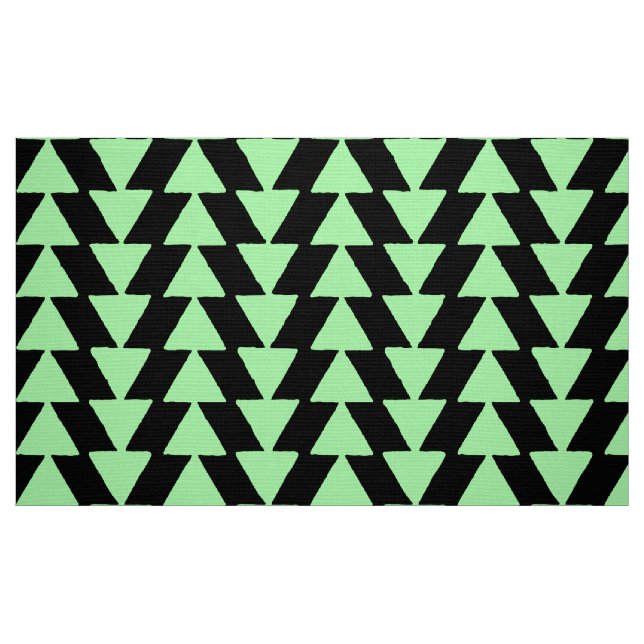 Tissu Triangles d'encre - Vert menthe sur blanc (Fat Quarter)