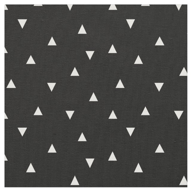Tissu Triangles écartés noir et blanc (Fermer)