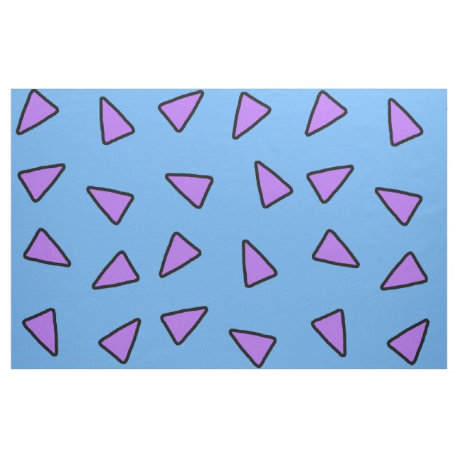 Tissu Triangles géométriques de style de Rocko bleues et (Yard)