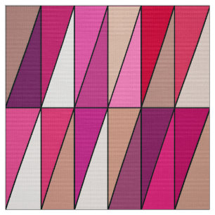Tissu Triangles géométriques modernes, violet, rose et b