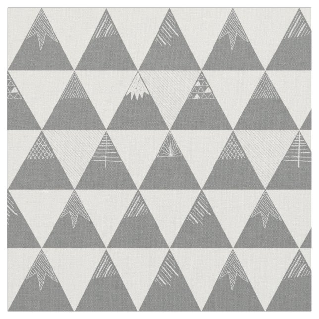 Tissu triangles grises de montagne (Fermer)