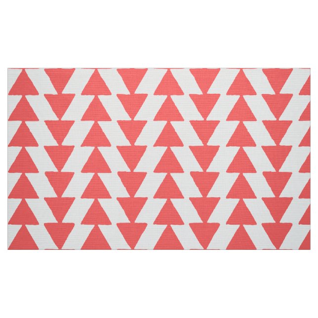 Tissu Triangles Inky - Rose Tropical sur Blanc (Fat Quarter)
