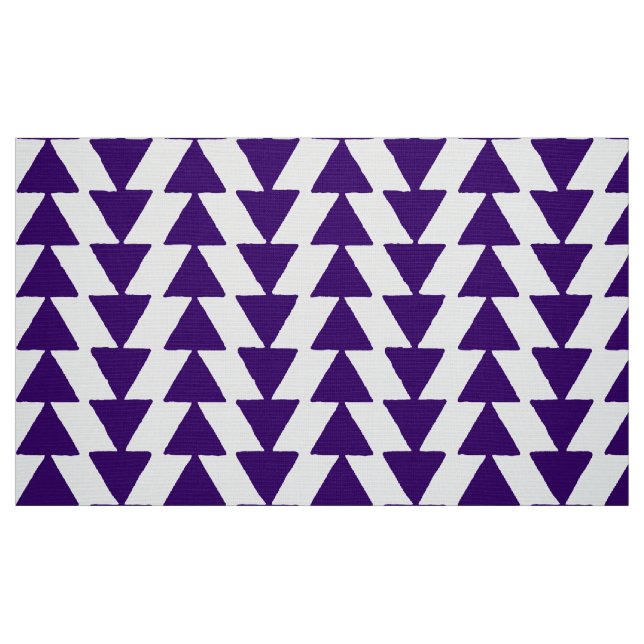 Tissu Triangles Inky - Violet profond sur blanc (Fat Quarter)
