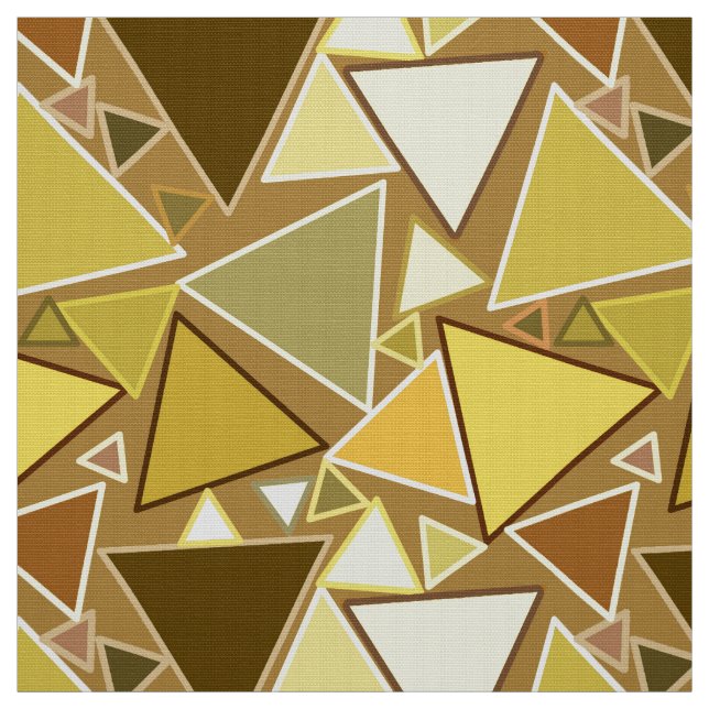 Tissu Triangles modernes de la moitié du siècle, jaune (Échantillon)