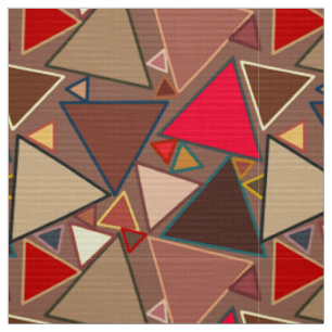 Tissu Triangles modernes de la moitié du siècle, Taupe