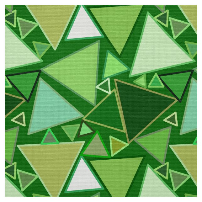 Tissu Triangles modernes de la moitié du siècle, vert (Échantillon)