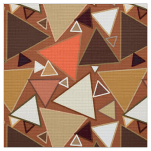 Tissu Triangles modernes, Tan, brun et beige de la