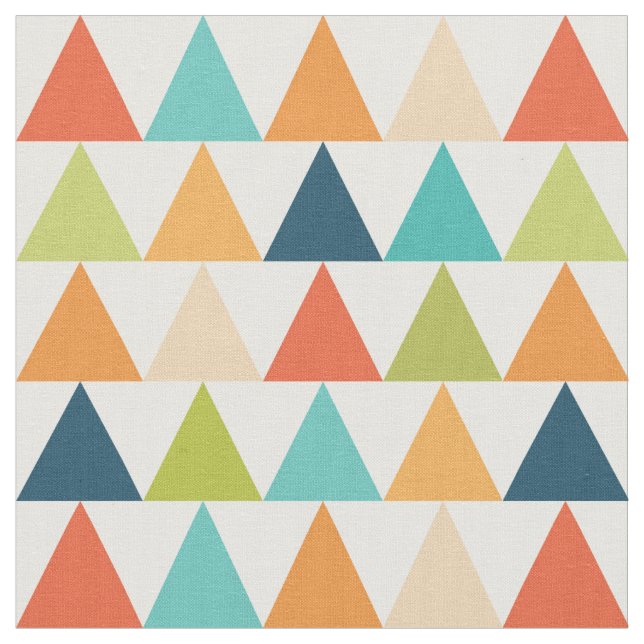 Tissu Triangles multicolores tendance (Fermer)